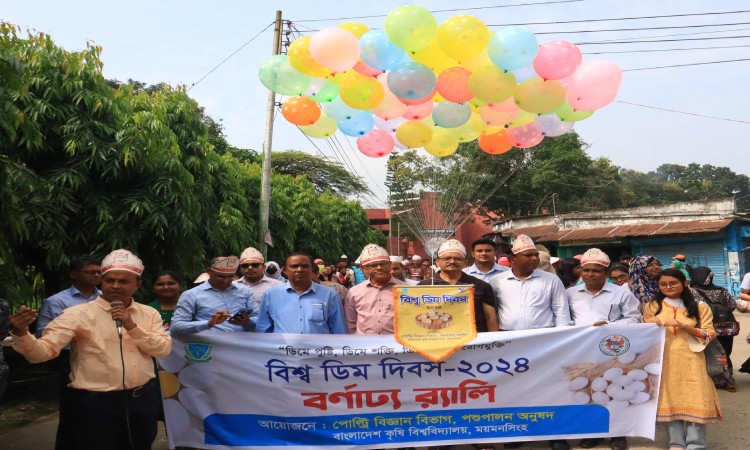 বাকৃবিতে ডিম দিবস উপলক্ষ্যে ৩ হাজার ডিম বিতরণ