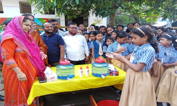 শালিখায় বিশ্ব হাত ধোয়া দিবস পালিত