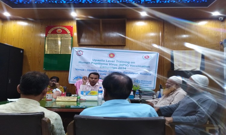 দৌলতপুরে এইচপিভি টিকাদান ক্যাম্পেইন বিষয়ক অ্যাডভোকেসি সভা অনুষ্ঠিত