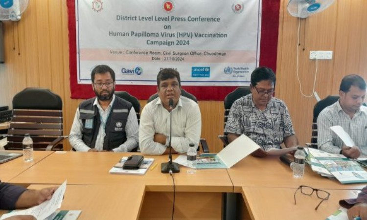 চুয়াডাঙ্গায় এইচপিভি টিকা পাবে ৫২ হাজার স্কুলছাত্রী
