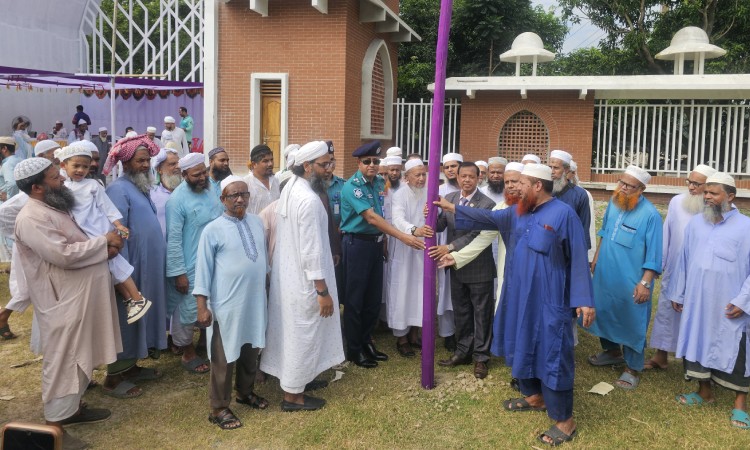 রাজশাহীতে জেলা তাবলিগ ইজতেমা প্যান্ডেল তৈরীর কার্যক্রমের উদ্বোধন