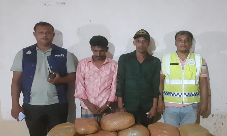 ব্রাহ্মণবাড়িয়ায় গাঁজা ও মিনি কাভার্ডভ্যান উদ্ধার, গ্রেফতার ২