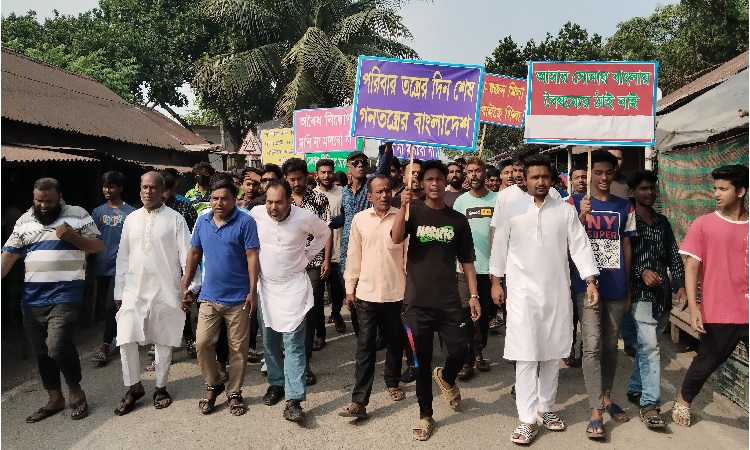 মির্জাপুরে অধ্যক্ষের অপসারণের দাবিতে মানববন্ধন