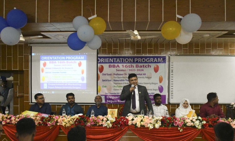 বেগম রোকেয়া বিশ্ববিদ্যালয়ে নবীন শিক্ষার্থীদের ওরিয়েন্টেশন ক্লাস অনুষ্ঠিত