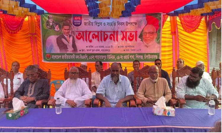 শিবগঞ্জের সাহাবাজপুরে জাতীয় বিপ্লব ও সংহতি দিবস পালিত