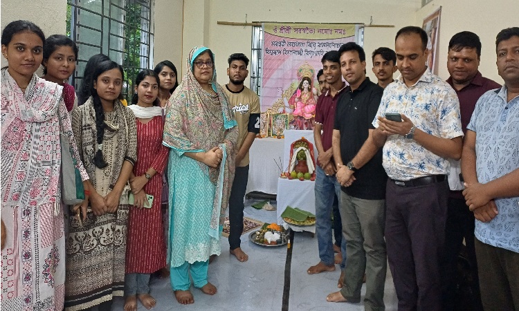 কুবিতে সনাতনীদের অস্থায়ী প্রার্থনা কক্ষ উদ্বোধন