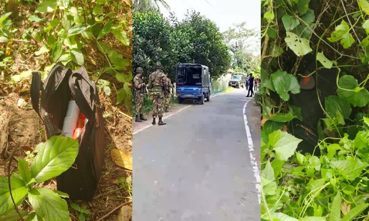 রাস্তার পাশে ১০ ব্যাগ ভর্তি হাত বোমার সন্ধান