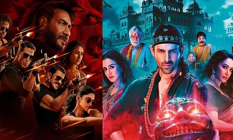১৩তম দিনে এগিয়ে 'ভুল ভুলাইয়া ৩' না 'সিংহাম এগেইন'?