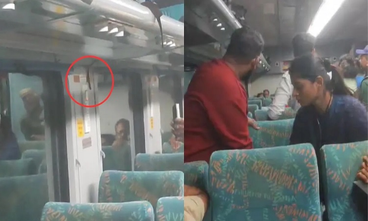 যাত্রীবাহী ট্রেনের ভেতর সাপ!