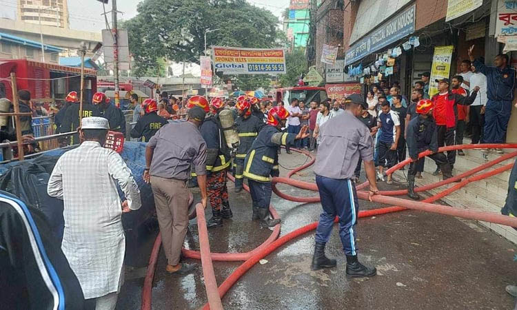 ফার্মগেটে বাণিজ্যিক ভবনে আগুন