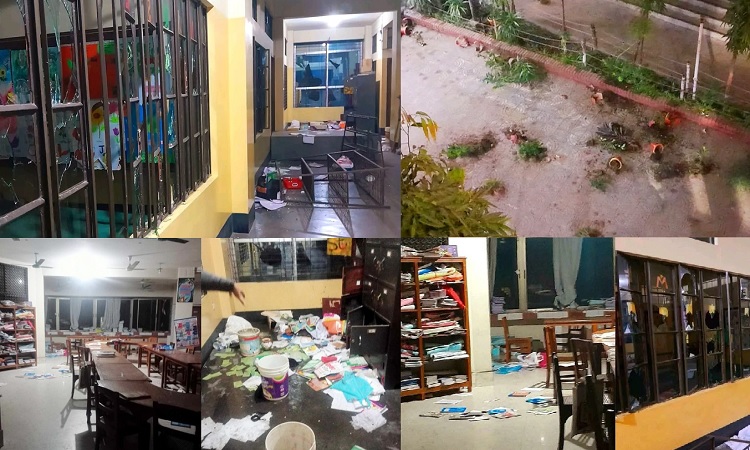 পুরান ঢাকায় সেন্ট গ্রেগরী স্কুলে হামলা-ভাঙচুর