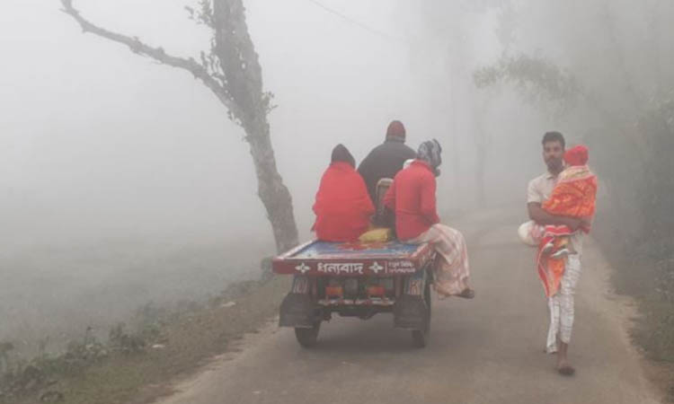 ঘন কুয়াশায় ঢাকা পড়েছে পঞ্চগড়, তাপমাত্রা কমে ১৩ ডিগ্রি