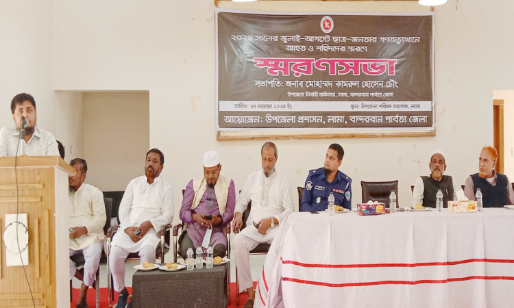 জুলাই-আগস্টের গণঅভ্যুত্থানে হতাহতদের স্মরণে লামায় সভা অনুষ্ঠিত