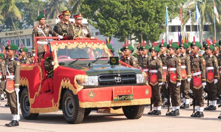 বাংলাদেশ মিলিটারি একাডেমিতে রাষ্ট্রপতি কুচকাওয়াজ অনুষ্ঠিত