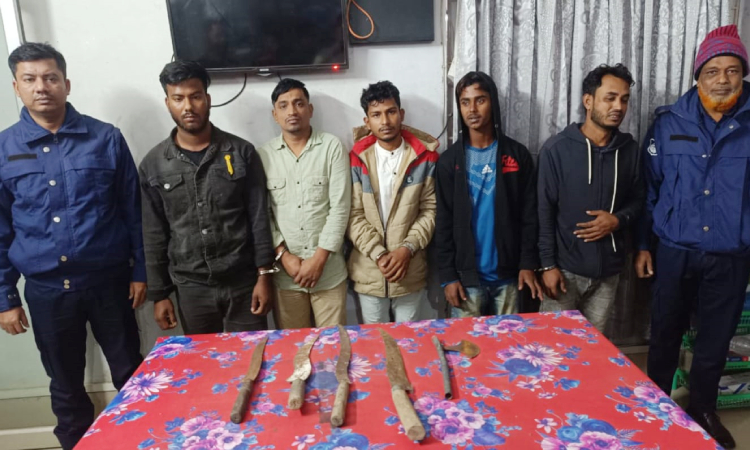 সরাইলে ডাকাতির প্রস্তুতিকালে গ্রেফতার ৫