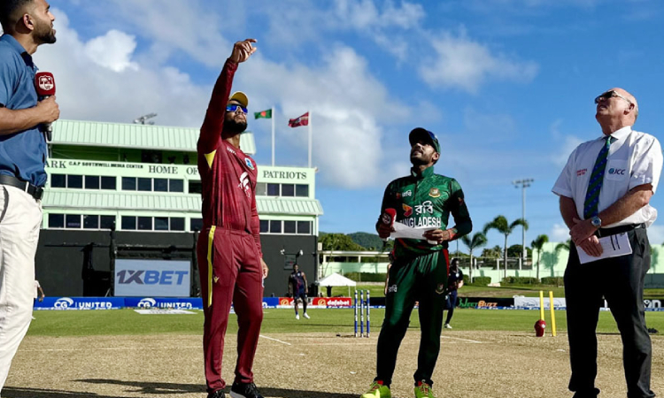 ওয়েস্ট ইন্ডিজের বিপক্ষে টস জিতে ব্যাট করছে বাংলাদেশ