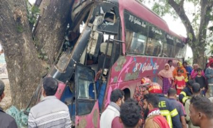 যশোরে গাছের সাথে বাসের ধাক্কায় নিহত ১