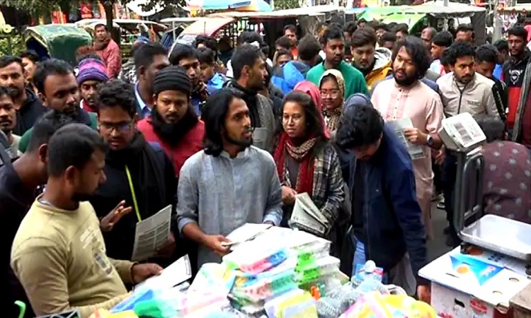 রাজশাহীতে সাত দফা দাবিতে লিফলেট বিতরণ