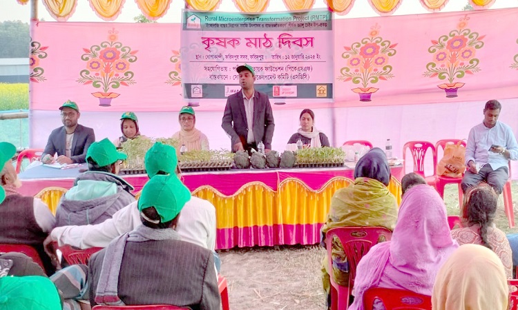 ফরিদপুরে নিরাপদ সবজি উৎপাদনে কৃষক মাঠ দিবস অনুষ্ঠিত