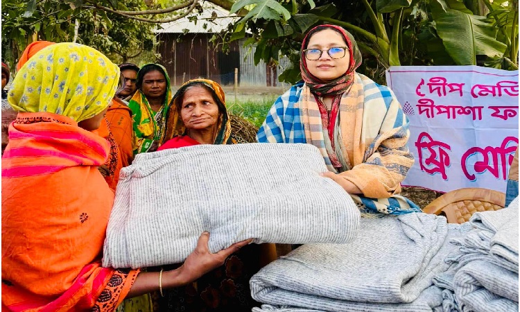 সিংড়ায় ২০০ শীতার্ত পরিবারের মাঝে কম্বল বিতরণ
