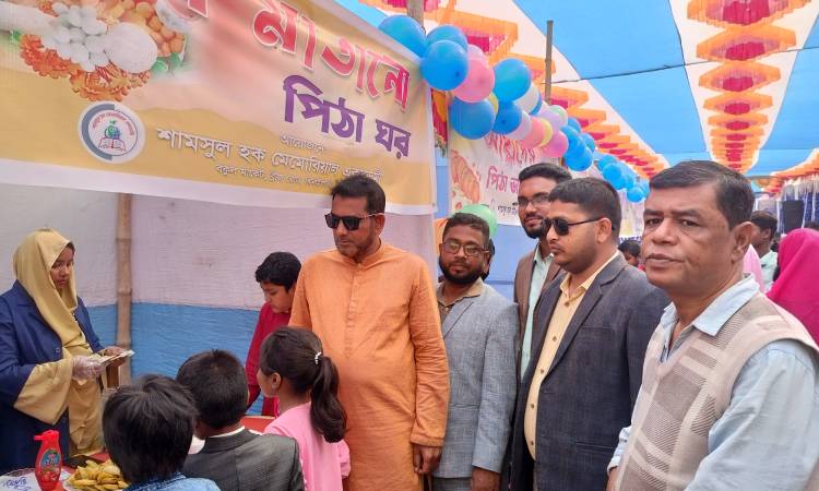 শেরপুরে বাহারি ডিজাইনের পিঠা উৎসব