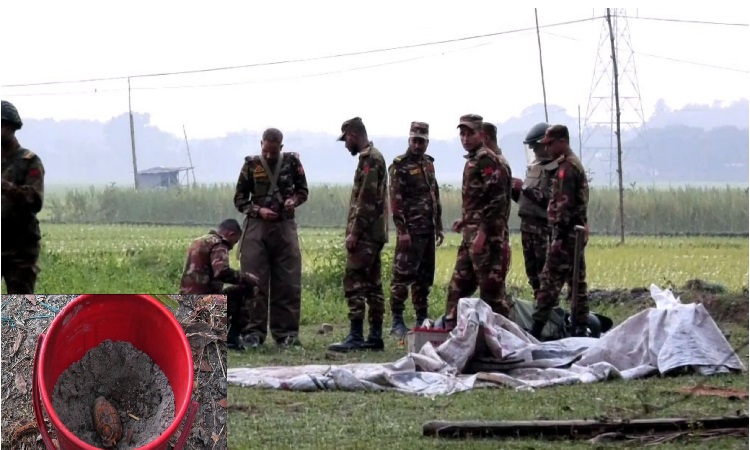 ঝিনাইদহে মেহগনি বাগানের ভিতর থেকে গ্রেনেড উদ্ধার