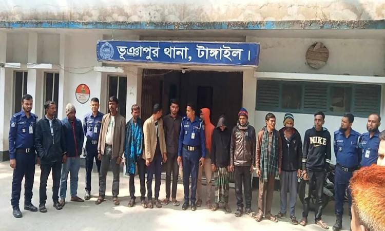 ভূঞাপুরে ১১ জুয়াড়ি গ্রেফতার