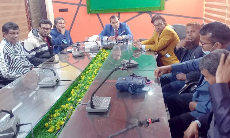 সাংবাদিকদের সাথে নবাগত ইউএনও'র মতবিনিময় সভা অনুষ্ঠিত