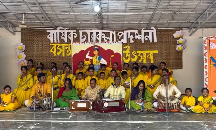 গেণ্ডারিয়া কিশলয় কচি-কাঁচার মেলা প্রাঙ্গণে বসন্ত উৎসব