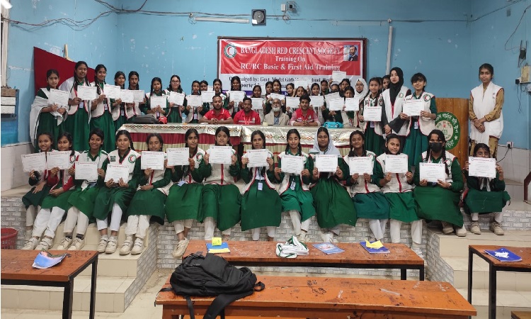 ব্রাহ্মণবাড়িয়া রেডক্রিসেন্ট ইউনিট এর পৃথক ২টি প্রশিক্ষণ অনুষ্ঠিত