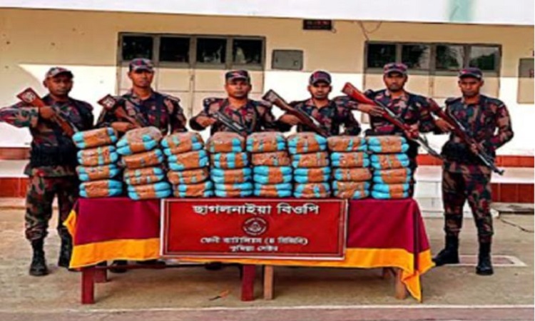 ফেনীতে ৭৮ কেজি গাঁজাসহ চোরাচালান জব্দ