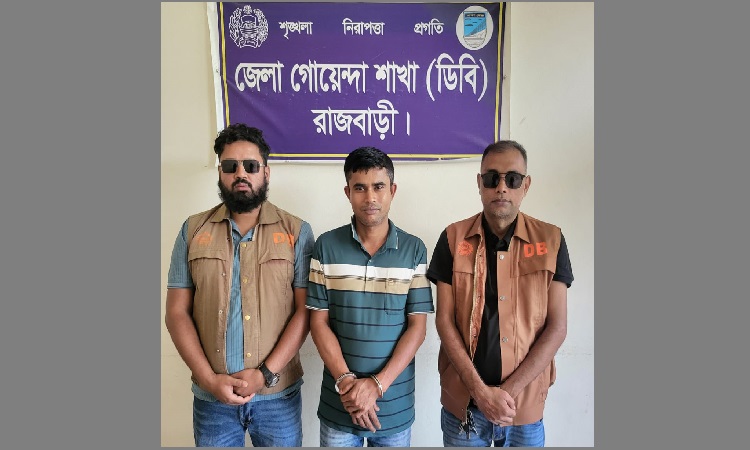রাজবাড়ীতে ডাকাতির ঘটনায় ৩২ মামলার আসামি গ্রেফতার