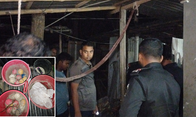 পাবনায় র‍্যাবের অভিযানে ২৪ ককটেল ও দুটি স্মোক বোম উদ্ধার