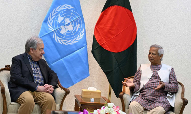 প্রধান উপদেষ্টার সঙ্গে বৈঠকে জাতিসংঘ মহাসচিব