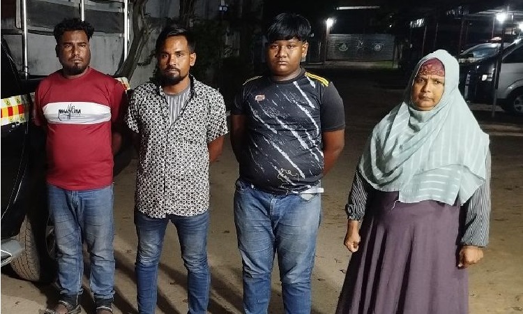 ২০ কেজি গাঁজাসহ ৪ মাদক কারবারি গ্রেফতার
