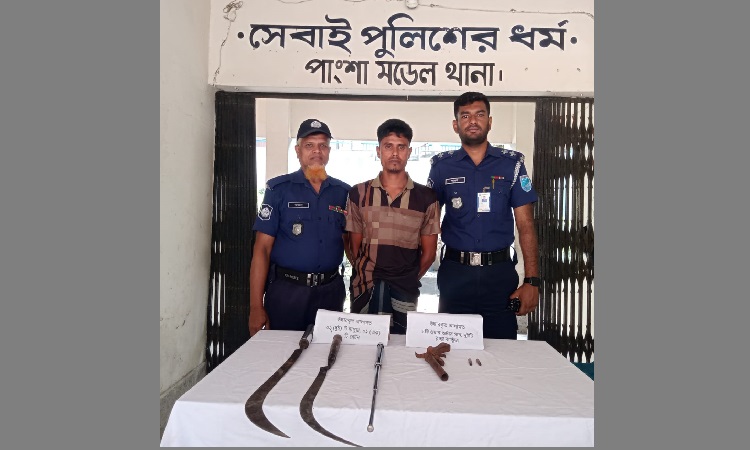 রাজবাড়ীতে যৌথবাহিনীর অভিযানে অস্ত্র-গুলিসহ যুবক গ্রেফতার