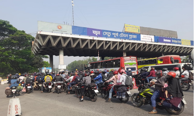 ঈদ যাত্রায় যমুনা সেতুতে ৫ দিনে ১৪ কোটি টাকা টোল আদায়