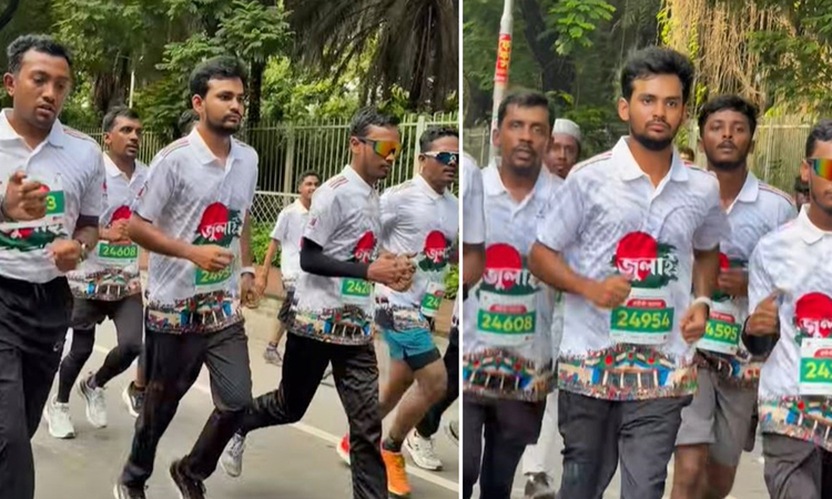 ঢাকার সড়কে ম্যারাথনে দৌড়ালেন আসিফ মাহমুদ