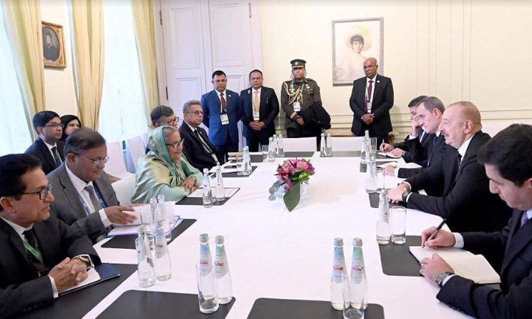 আজারবাইজানের প্রেসিডেন্টের সঙ্গে প্রধানমন্ত্রীর বৈঠক