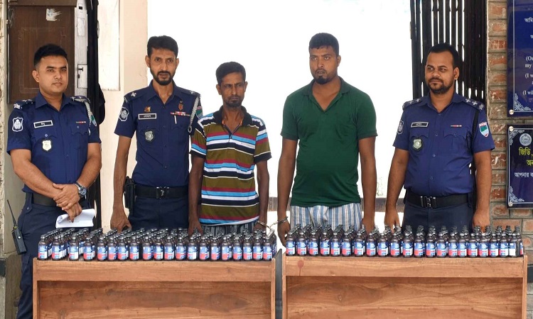 ঝিনাইদহে ফেনসিডিলসহ গ্রেফতার ২