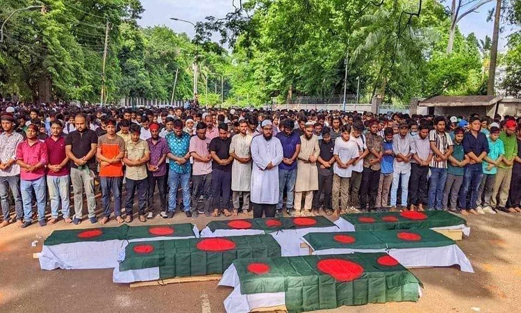ঢাবিতে গায়েবানা জানাজা অনুষ্ঠিত