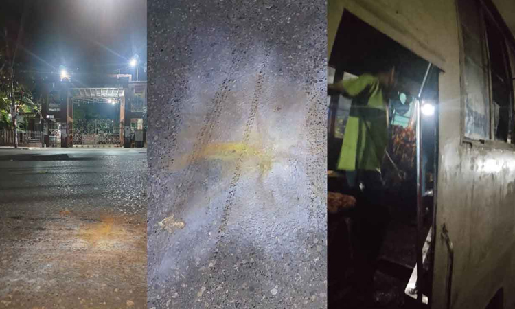 মধ্যরাতে মহাখালীর দুই স্থানে ককটেল বিস্ফোরণ, বাসে আগুন