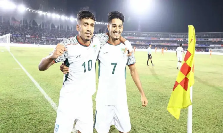 প্রথমার্ধে ১-০ গোলে এগিয়ে বাংলাদেশ