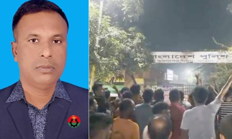 সুজানগরে যুবদল নেতা আটক, মুক্তির দাবিতে থানা ঘেরাও