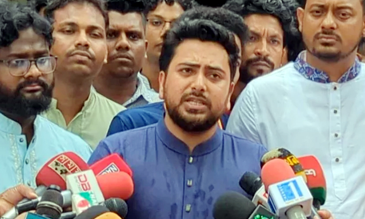 আমরা গোলাপগঞ্জে যাবো, দেখি কত সন্ত্রাসী আছে এই সরকারের: নাহিদ