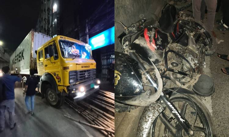 মগবাজারে চার পরিবহনকে লরি চাপা, নিহত ২