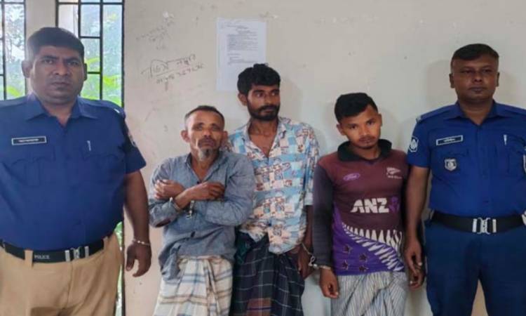 নড়িয়ায় মা ইলিশ রক্ষা অভিযানে কারেন্ট জালসহ ৩ জেলে আট