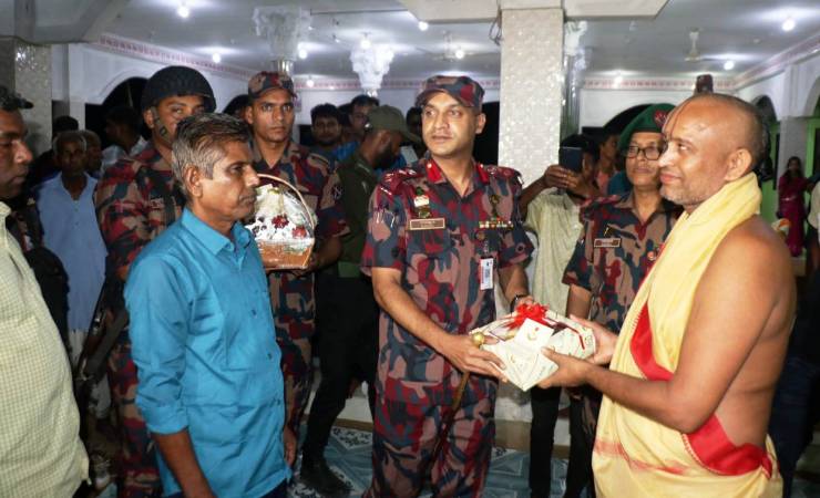 সিলেটের ৫৭ পূজামণ্ডপের নিরাপত্তায় ৮ প্লাটুন বিজিবি মোতায়েন